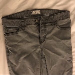 Free People Skinny Jeans, High-Rise, Ripped Knees